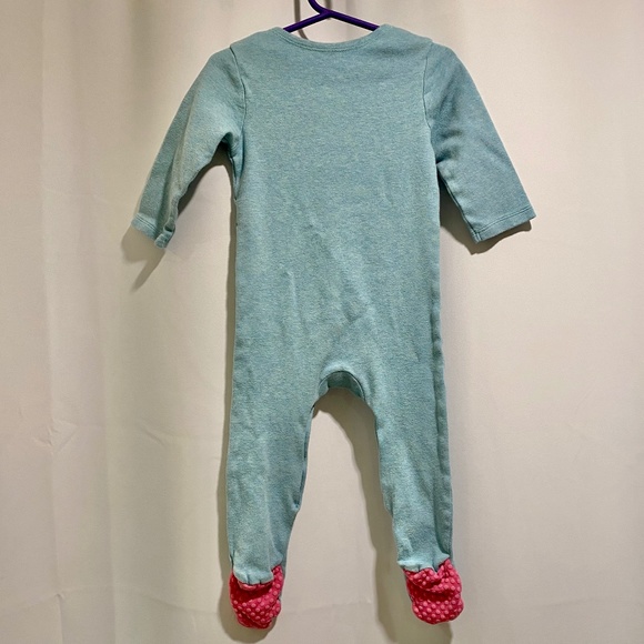 EUC 12-18m Marks & Spencer Snap Footie - Flower - Picture 2 of 3